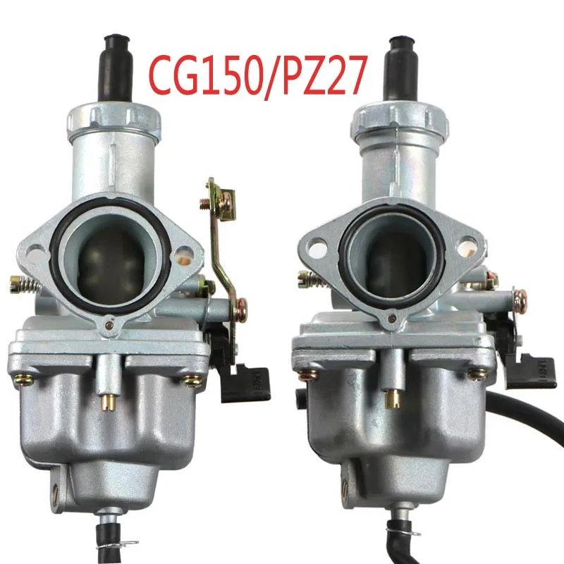 Alloy PZ27 Carburetor For 4 Stroke CG125 CG150 Motorcycle 140cc 150cc 160cc Dirt Pit Bike ATV Hand Cable Lever Choke 27MM