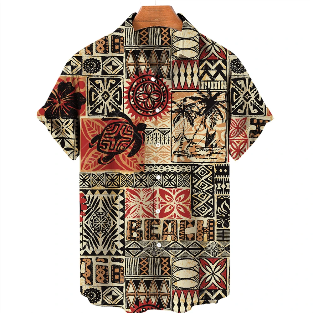 Hot New Men's High Quality Luxury Hawaii Dazn Holiday Beach Floral Shirt Elegant Men Top Sale Best Ethnic Style Clothing 2023