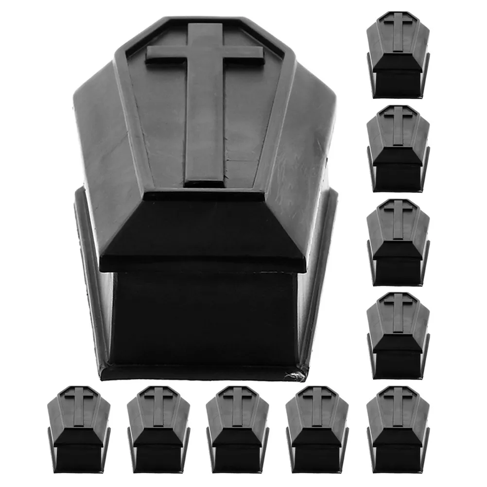 

16Pcs Mini Coffin Boxes with Lid Realistic Plastic Halloween Decoration Prop Compact Spooky Party Favor Coffin Treat Container