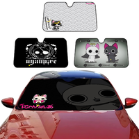 Cartoon Nyanpire Summer car sunshade front windshield sunshade Sunblock thermal insulation sunshade umbrella Retractable