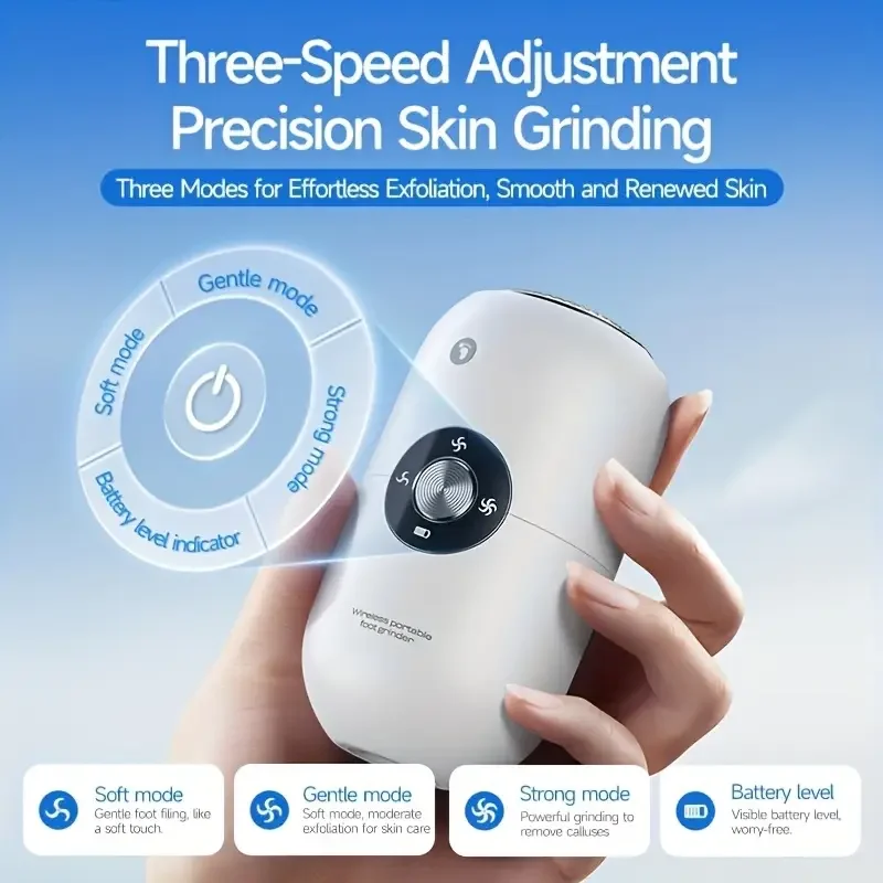 مطحنة مسامير القدم الكهربائية القابلة لإعادة الشحن، أدوات باديكير جمالية محسنة مدمجة، تصميم دوار جديد بحواف نظيفة #2