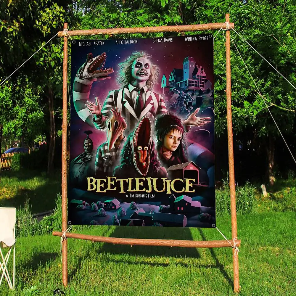 Horror B-Beetle Movies J-Juices Large Size Flags Printing Patterns Interesting Birthday Party Decorations Banner