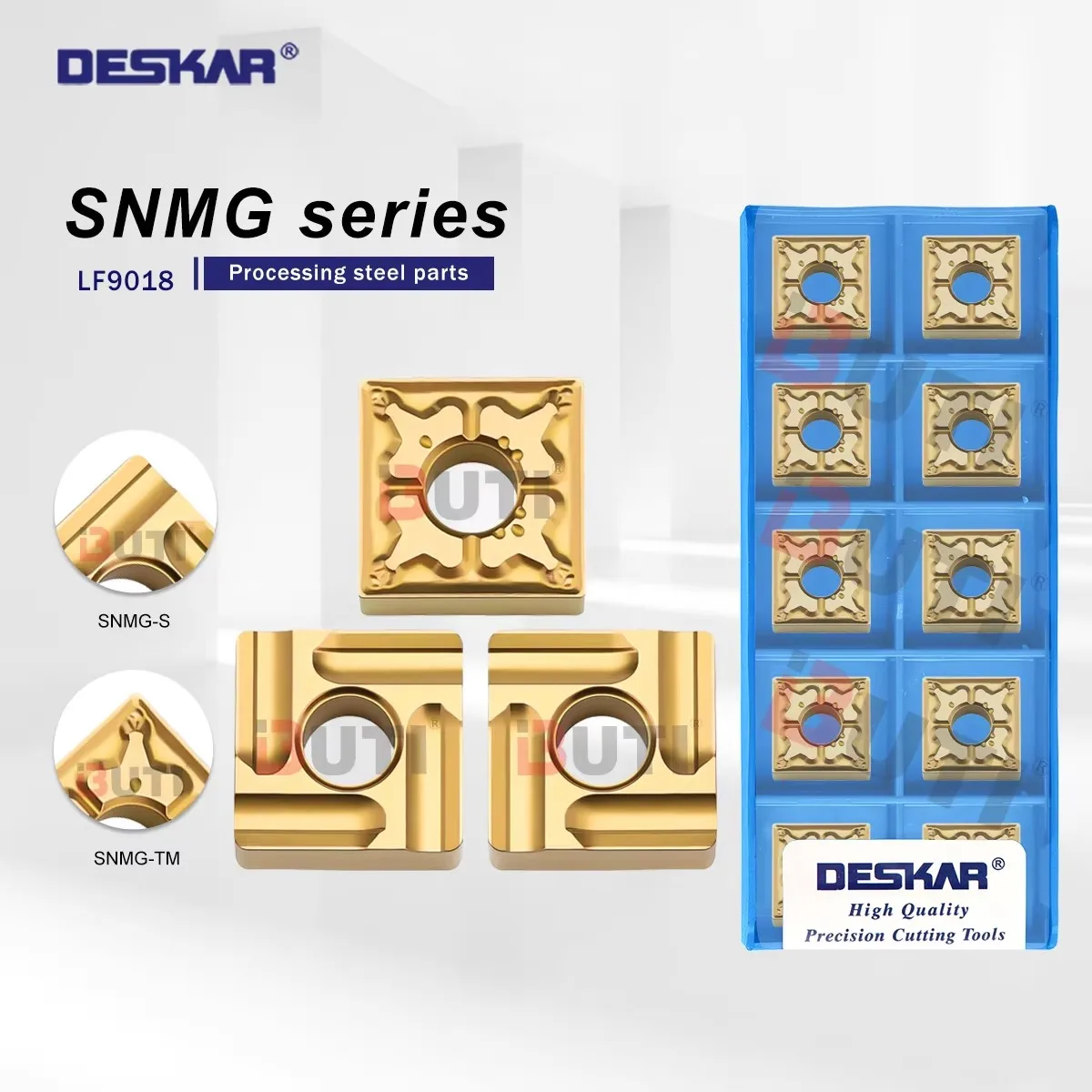 DESKAR 100% Original SNMG Series SNMG120408-TM/R-S/L-S LF9018 Numerical Control Outer Circle Turning Blades For Steel Processing