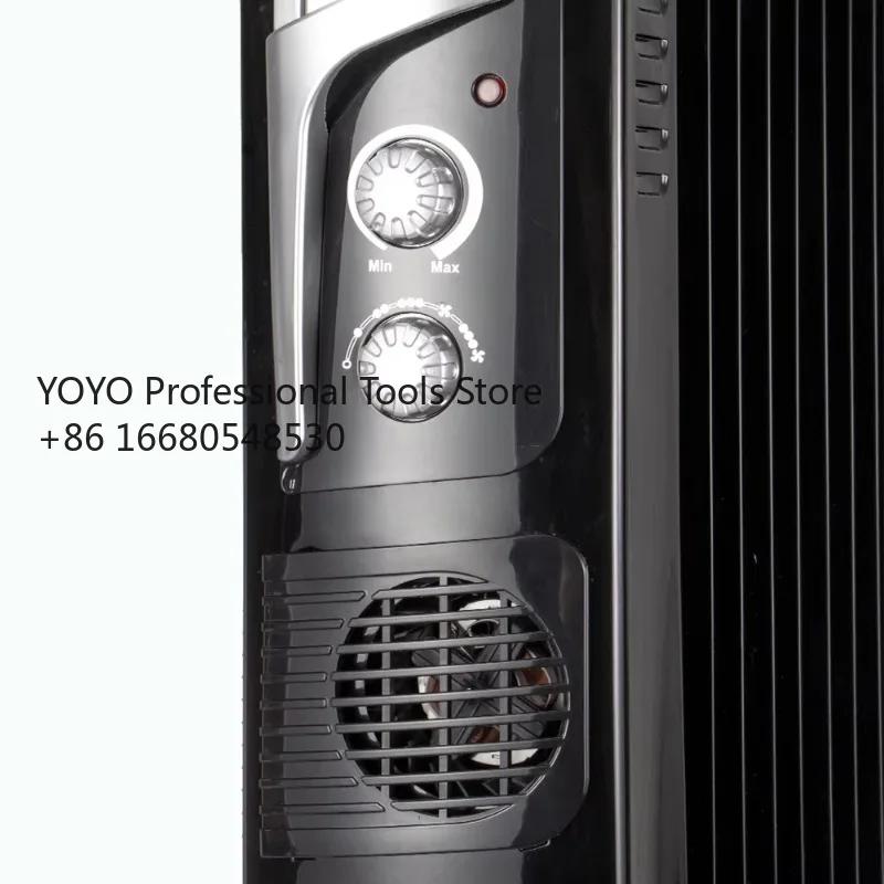 d11sRAF 2400W Oil Filled Radiator Electric Heater Adjustable Thermostat Silent Operation Overheating Protection Portable Home Us