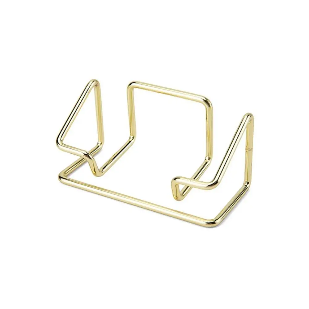 Gold Metall Visitenkarte halter Schreibtisch halterung Karten Veranstalter Büro Visitenkarten Display halter Mode Desktop dekorativ
