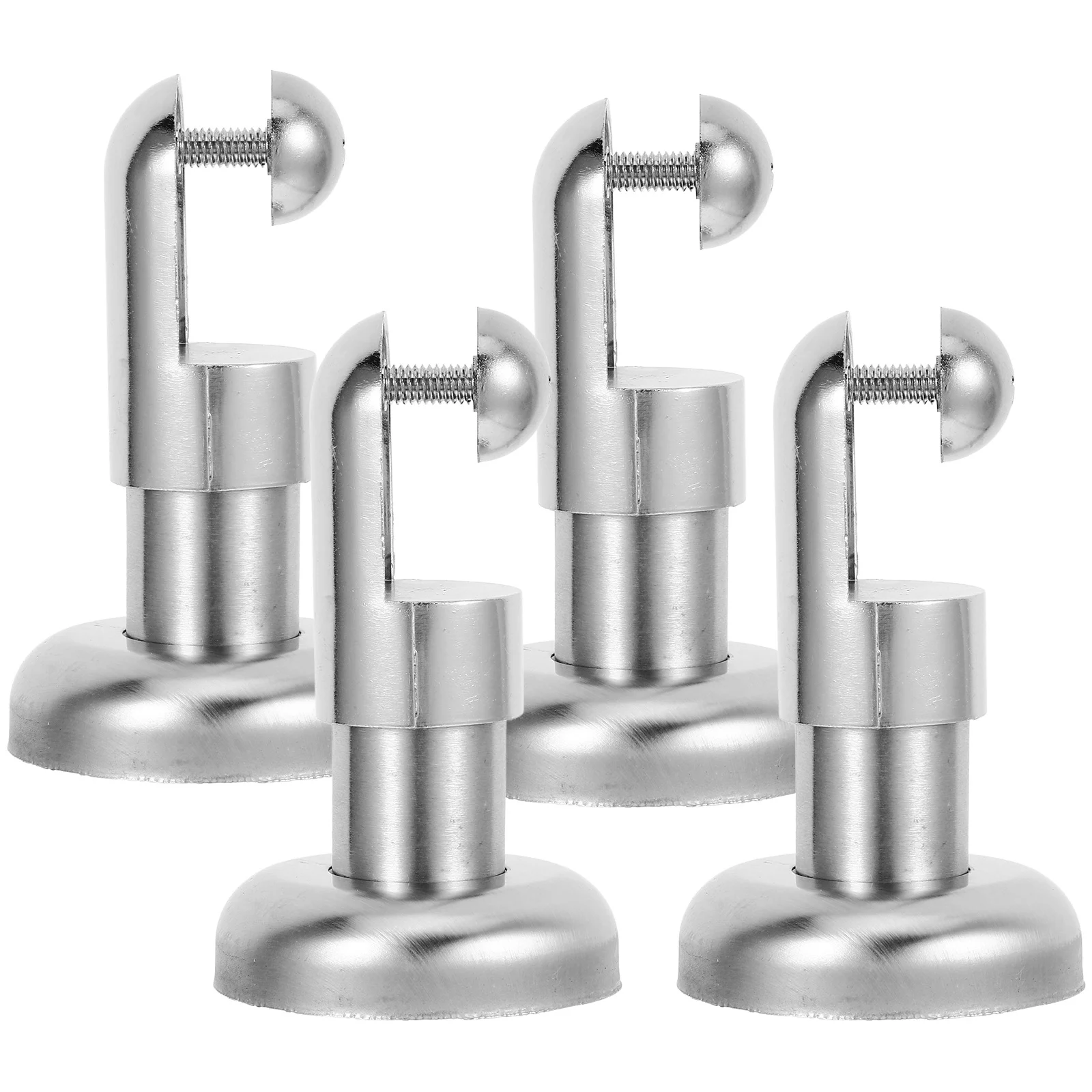 

4Pcs Stainless Steel Toilet Partition Support Foot Sturdy Restroom Partition Clamp Bathroom Hardware Fittings Support Foot
