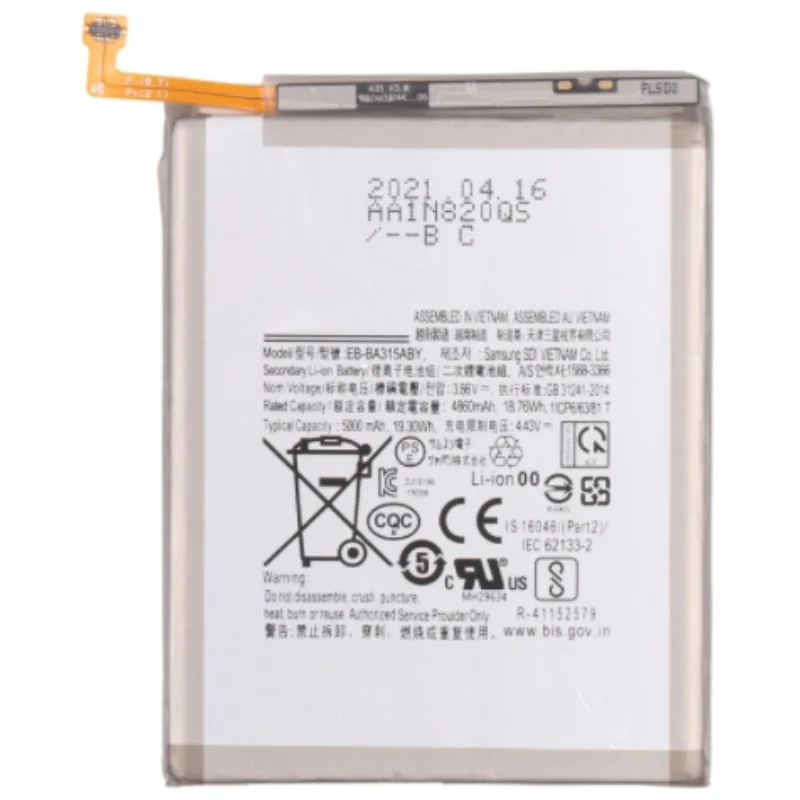 New High Quality Battery EB-BA315ABY for Galaxy A31 2020 Edition SM-A315F/DS SM-A315G/DS 4G A325F A22 4G Batteries 5000mAh