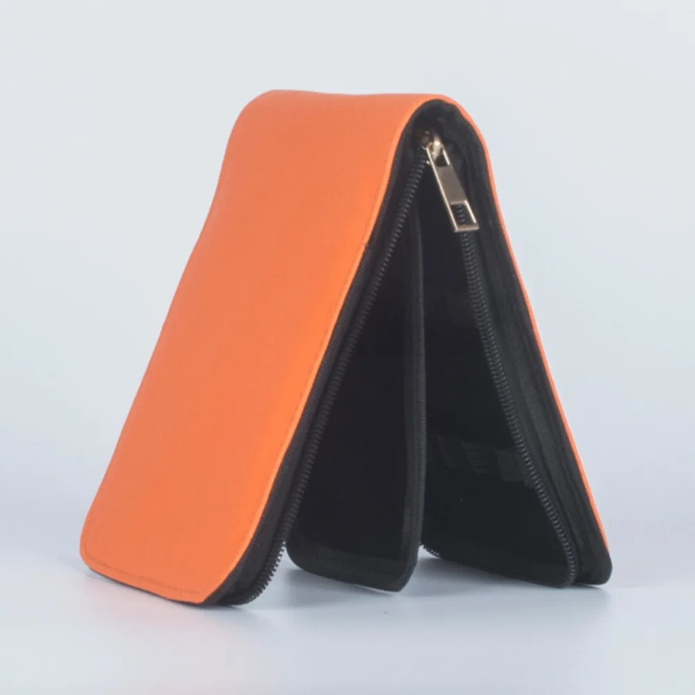 Pen Container Bag Large Capacity Fountain Pencil Case PU Leather Zipper Dustproof Multifunctional Writing Holder Supplies view 4