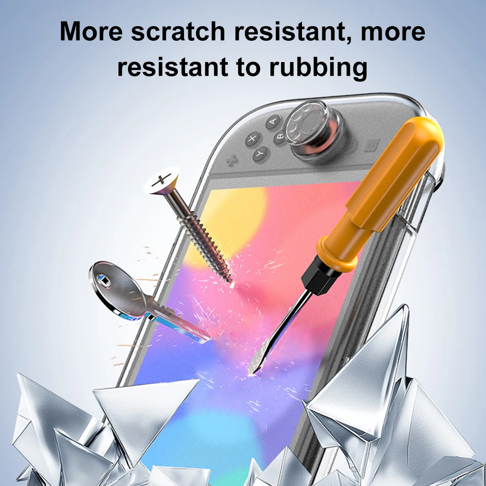 Cangkang Pelindung Bening untuk Nintendo untuk Switch 2 Penutup Casing Pelindung Anti Jatuh Anti Gores untuk Konsol/Gamepad Gaming Switch 2