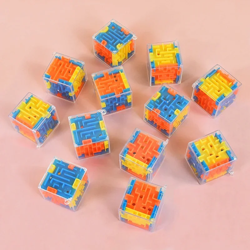Labyrinthe de perles roulantes cube 3D, jouets pour enfants, sac de faveurs de fête d'anniversaire, Noël, cadeaux d'invité de mariage, 1-10 pièces