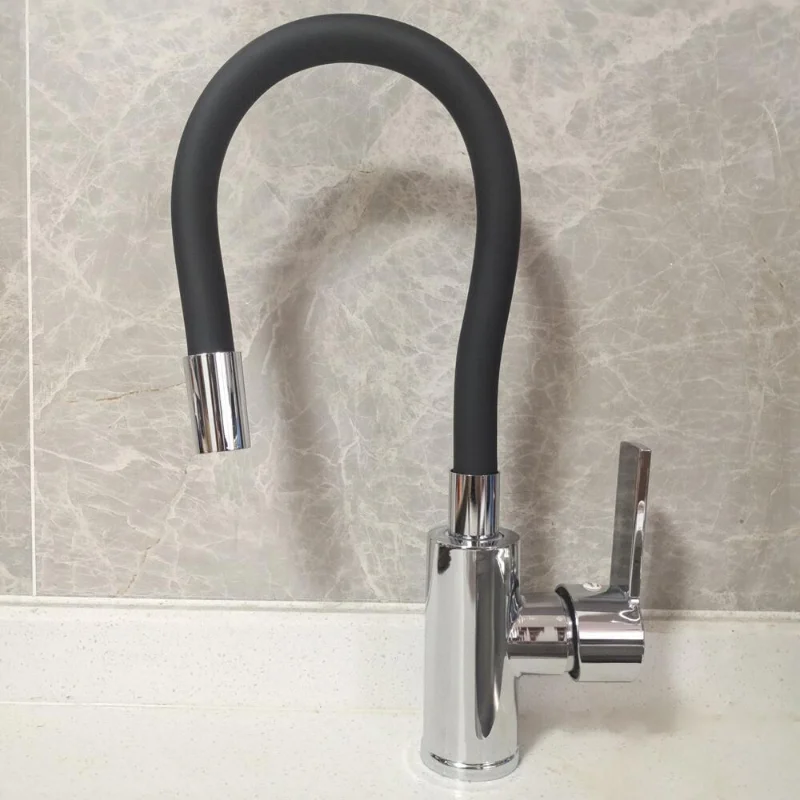 Kitchen Faucet Black White Chrome Kitchen Hot and Cold Water Mixing Faucet Sink Faucet Kitchen Stainless Steel