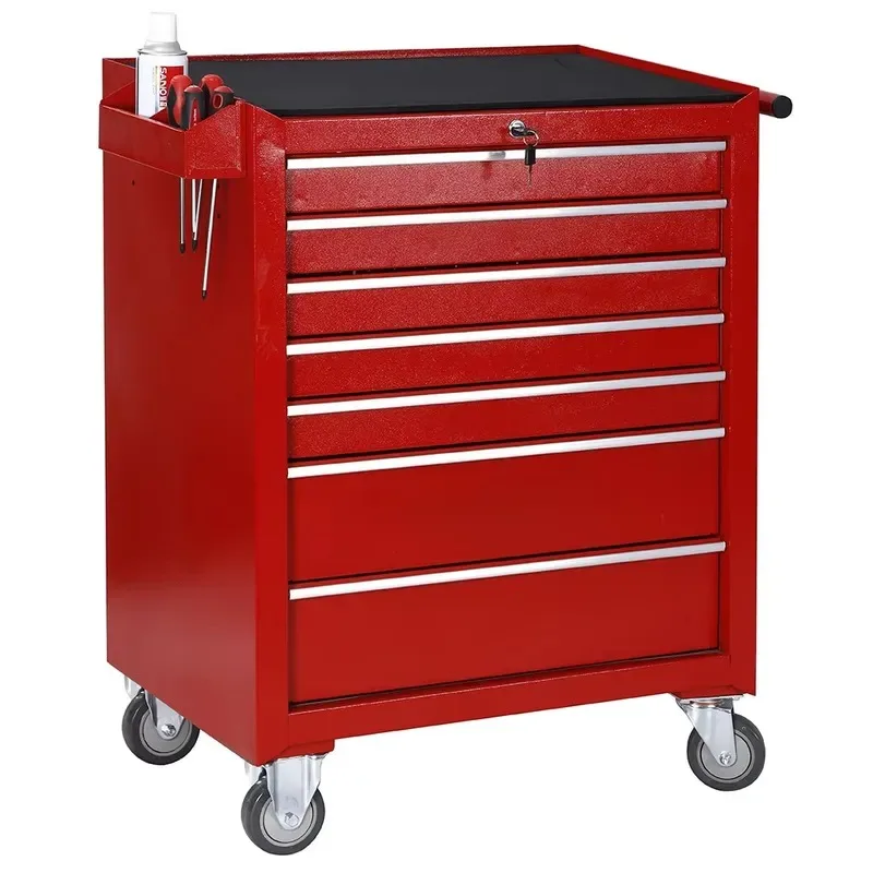 for 2025 7 Drawer Workshop Toolbox Cart CRS High Quality Maintenance Storage Tool Cart