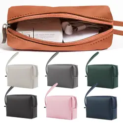 PU Leather Digital Storage Bag Cosmetic Case Data Cable HDD U Disk Protective Cover Earphone Mouse Pouch Power Charger Organizer