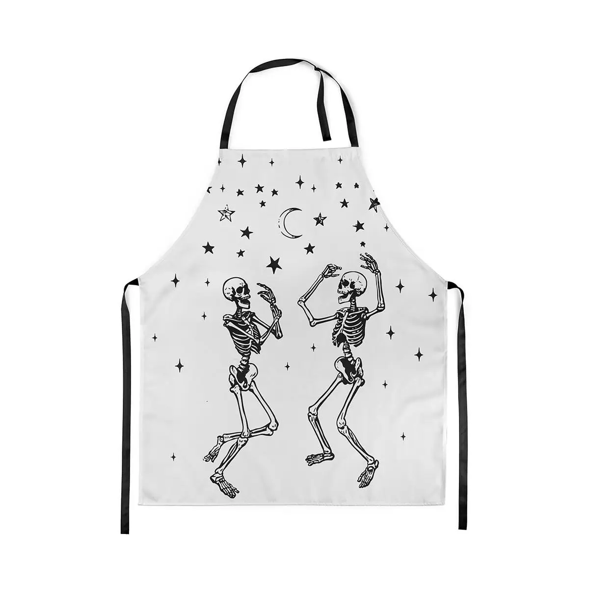 

Halloween Skull Apron Dancing Skull Waterproof Apron, Gothic Skeleton Kitchen Aprons, Star Cooking Aprons