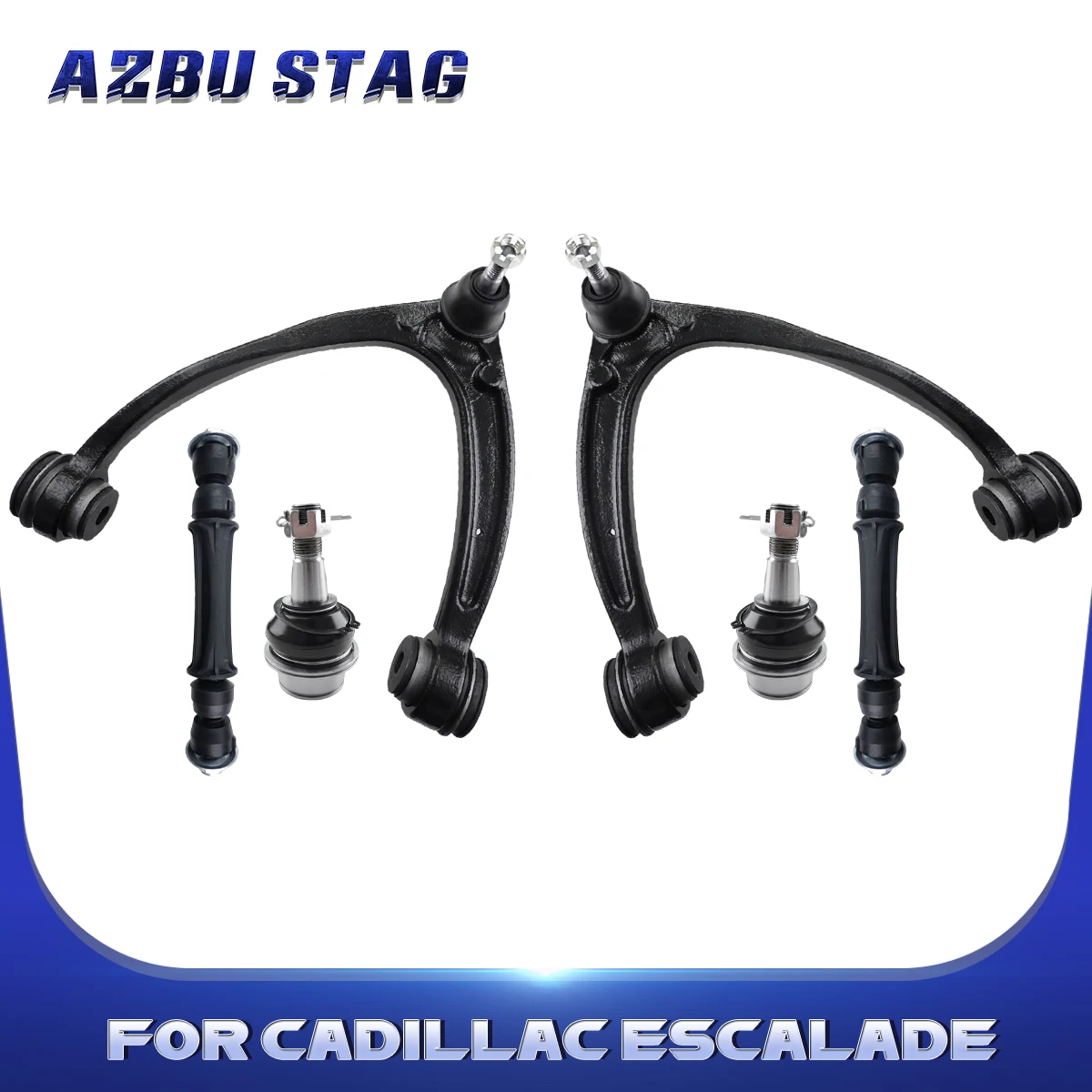 

AzbuStag 6Pcs Front Upper Lh Rh Control Arm Suspension for CADILLAC ESCALADE CHEVROLET AVALANCHE GMC SIERRA 1500 YUKON 2007-2016