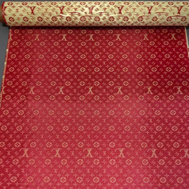 

240gsm real Red Kevlar jacquard fabric cloth fabric geometric pattern 1m/40" wide，1m*1m or 1m*1.5m，Continuous roll up send