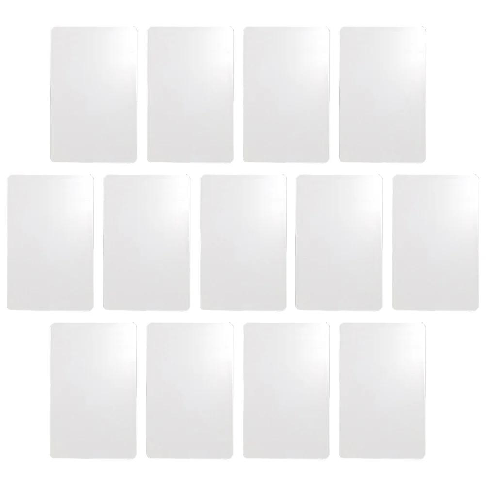 

50Pcs PVC Vintage Blank Double-Sided Tags Sturdy Plastic Price Name Labels for Gift DIY Craft Projects Id Card