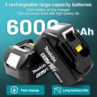 Original makita 18v battery, 18V 6.0Ah Rechargeable Lithium-ion Battery, for makita BL1840 BL1860B BL1850 BL1830 power tool