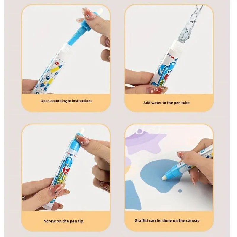 Estera mágica de dibujo al agua de 100x80CM, garabatos para colorear con bolígrafos mágicos reutilizables, tablero de pintura Montessori, juguetes educativos, regalos para niños