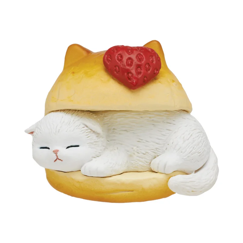 KITAN CLUB Original Gashapon Capsule Toys Figure Kawaii Cute Burger Sandwich Cat Keychain Miniature Figurine Anime Decor