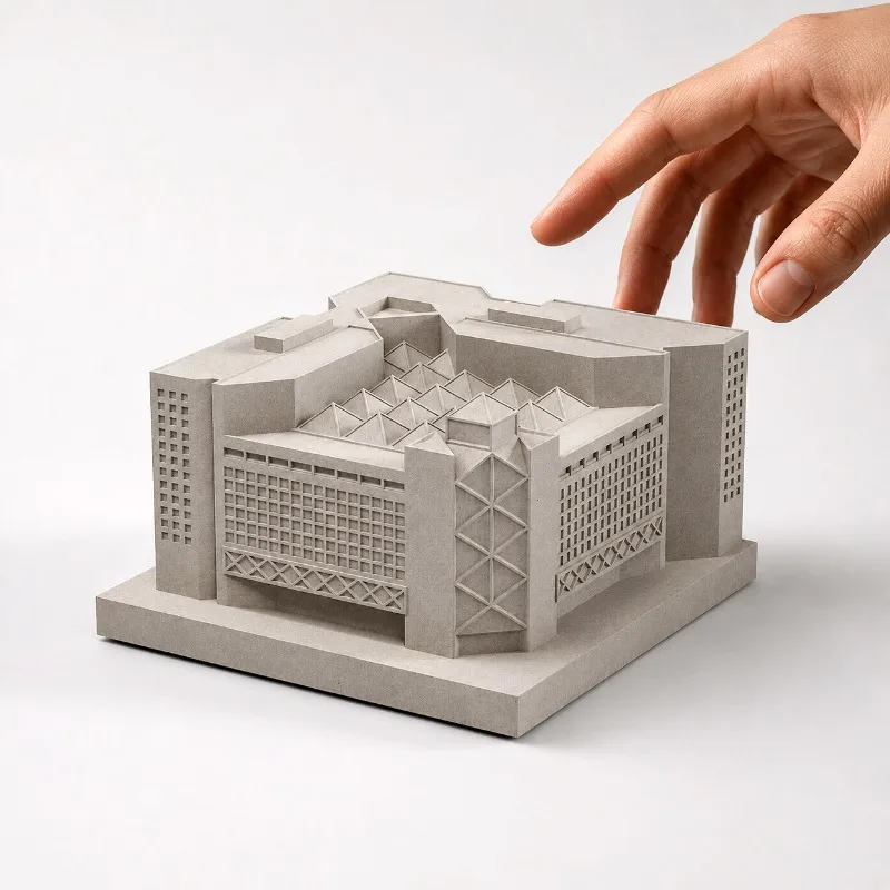 Creative Architectural Model Clear Cement Tabletop Ornaments Living Room Porch Bedroom Tabletop Furnishings Crafts Birthday Gift