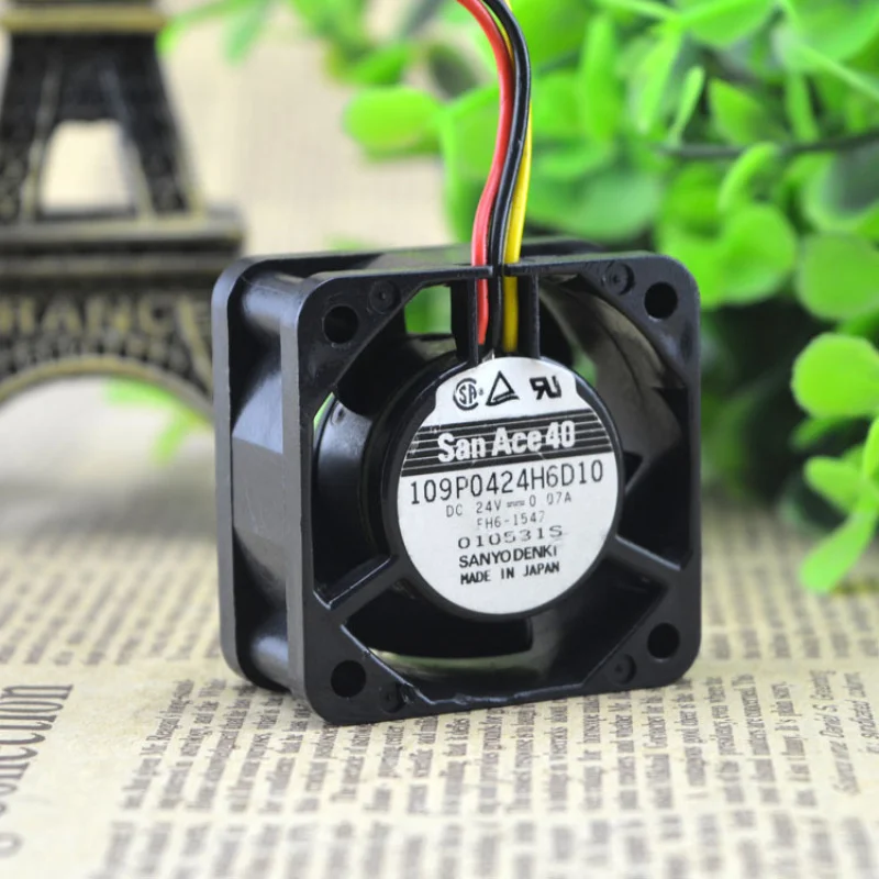 D For SANYO 109P0424H6D10 40x40x20mm DC 24V 0.07A 3 wire Chassis Cooling Fan