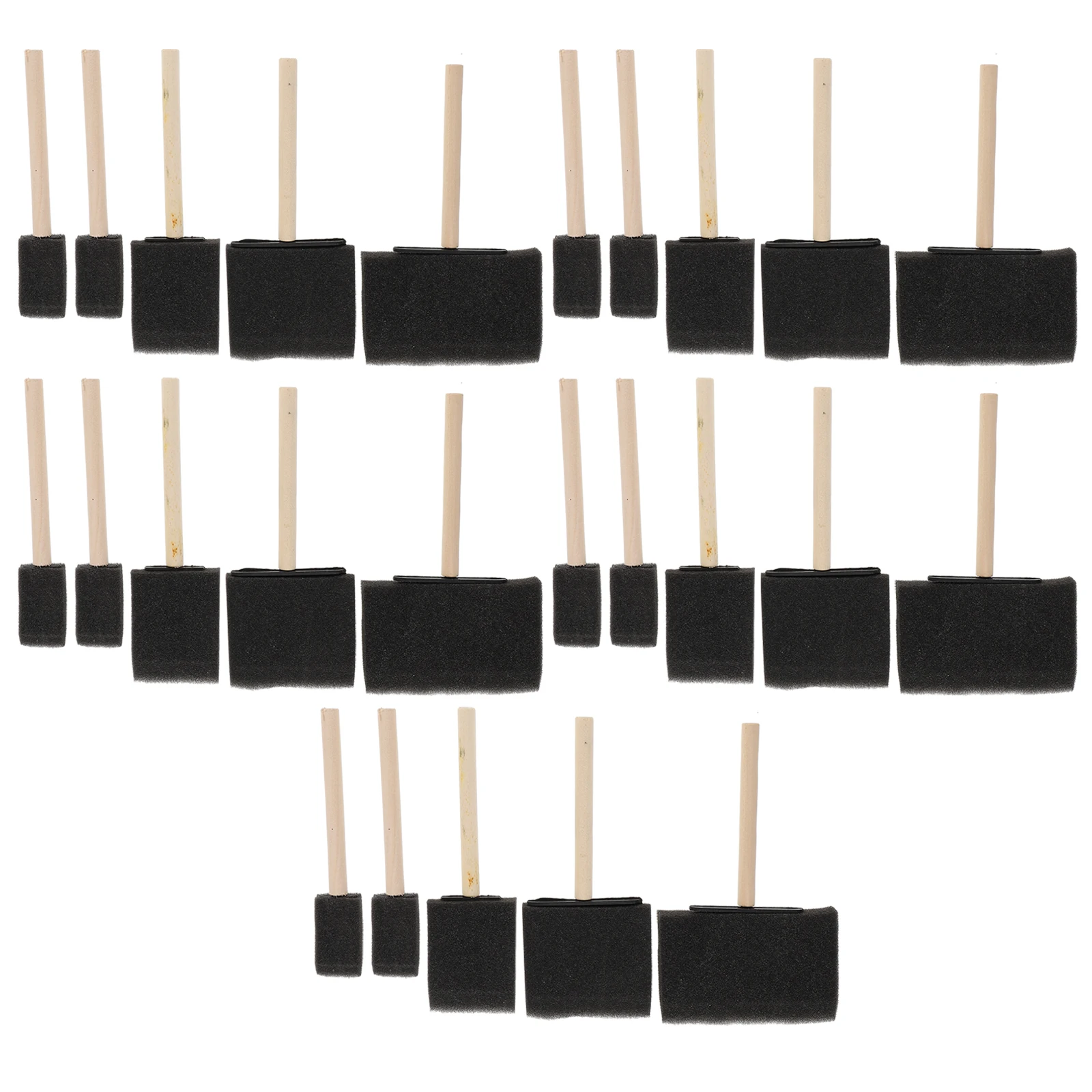 

25pcs Painting Sponge Brush Kids Tools Wooden H Toddler Sponges for Oil Watercolor Acrylic Gouache Art Crafts Gifts