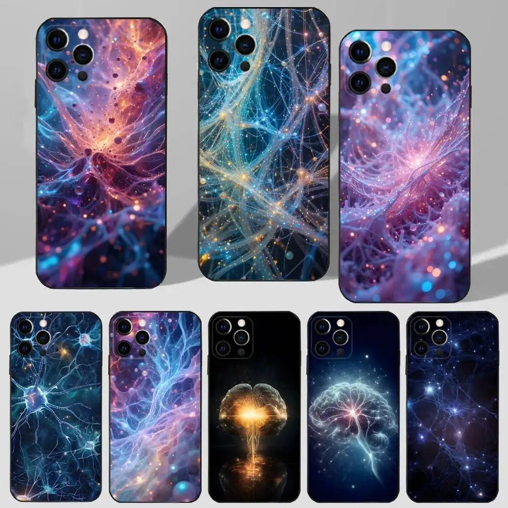 

Чехол Phantasy Brain Art Painting для iPhone 16,15,17,14,13,12,11 Plus, Pro Max, XS, X, XR, SE, Mini, 8,7, мягкий силиконовый черный чехол