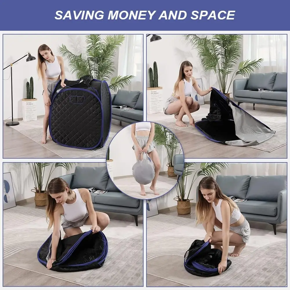 Imagem -05 - Portable Folding Steam Sauna Cabin Gerador Spa Room Tent Box Incluindo Steamer para One People Relaxamento Perda de Peso Corpo