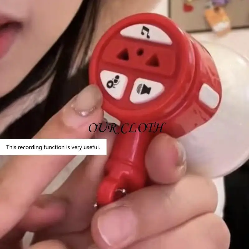 Muzikale megaphone sleutelhanger megaphone -luidsprekerspeelgoed met opnamemicrofoon y1ac