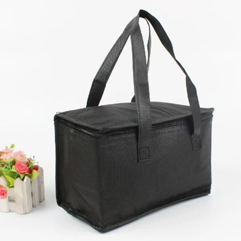 ●Portable Lunch Insulated Bag, Cooler Bag, Beer Delivery Bag, Foldable Thermal Picnic Bag, Cold Food Warm-Keeping Bag-ABFB