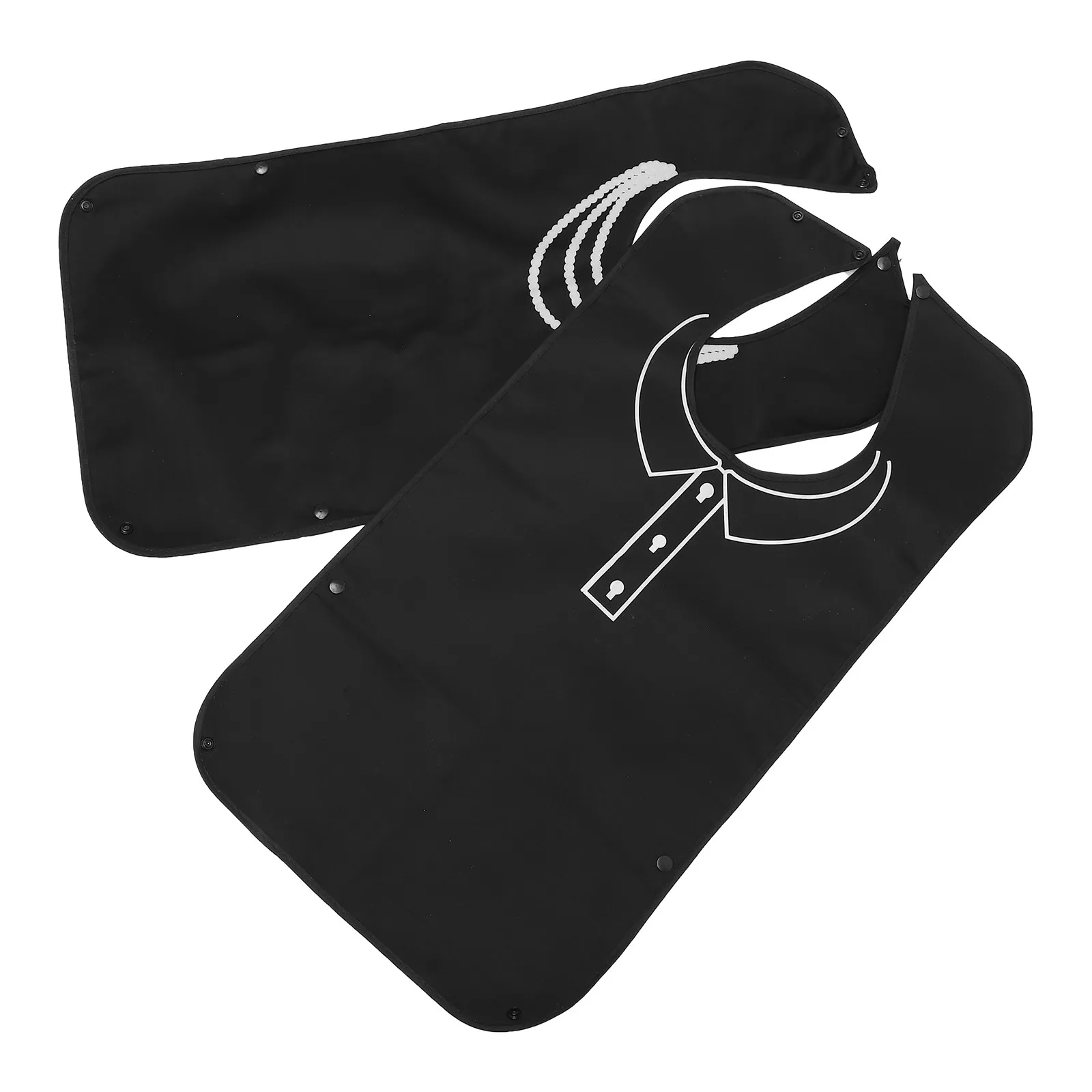 2Pcs Quick-Dry Absorbent Elders Bibs Waterproof Feeding Bibs for Seniors Comfortable Fabric Portable Nursing Materials Anti-Oil