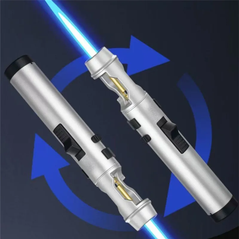 

New Metal Inflatable Lighter 360° Use Outdoor Windproof Turbine Torch Lighter BBQ Kitchen Welding Gun Lighter Smoking Gadgets