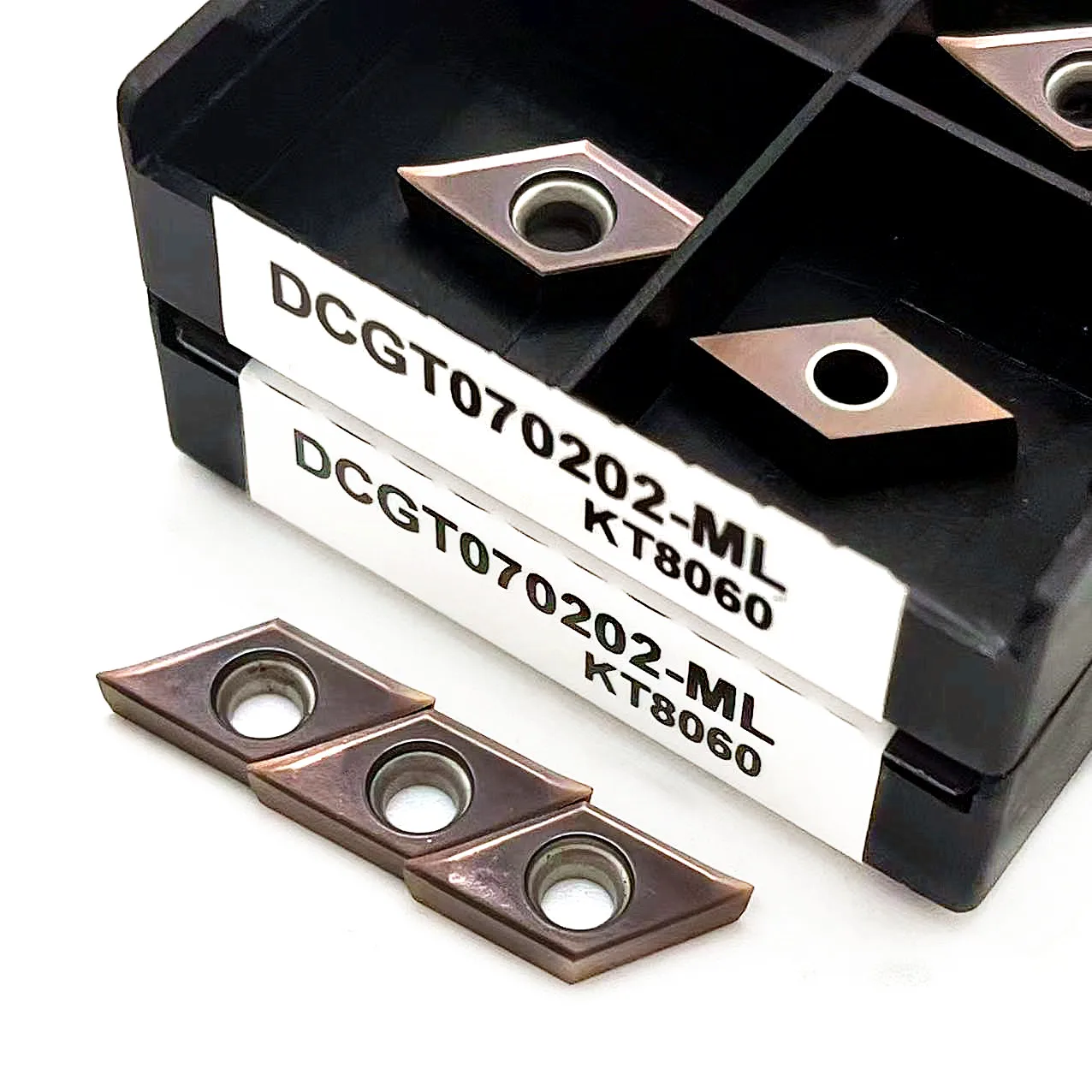 Wkładki z węglików spiekanych DCGT070202 DCGT070204-ML KT8060 tokarka precyzyjna toczenie narzędzia tnące tokarka CNC frez do metalu/stali nierdzewnej