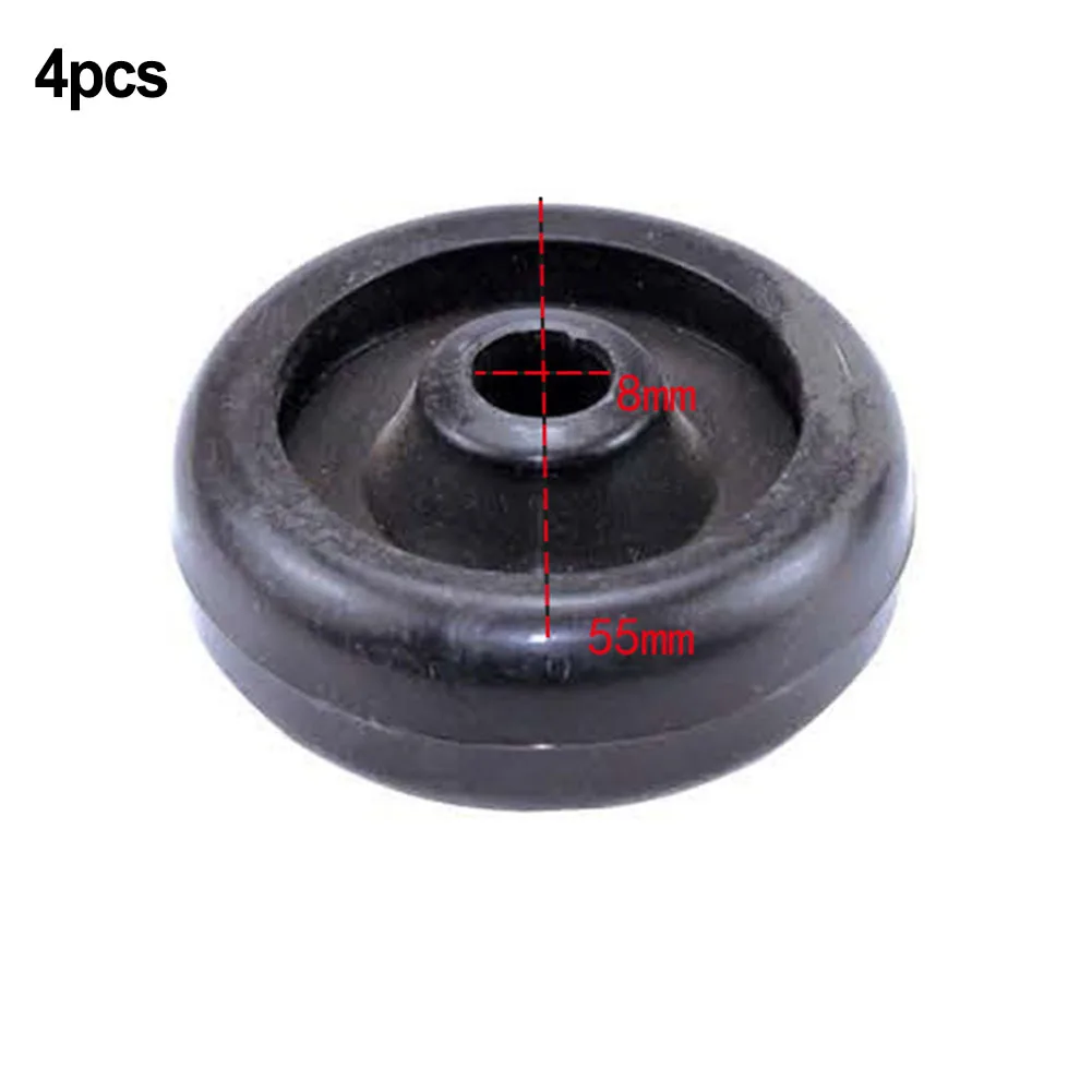 Replacement Set of 4 Caster Wheels for Fitness Equipment Suitable for Treadmills and Exercise Bikes with Nylon Material