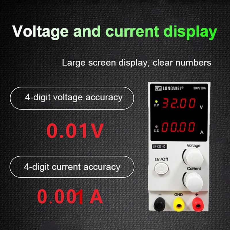 Longwei LW-K3010D 4LED Adjustable DC Power Supply 30V 10A