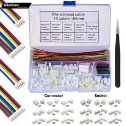 Keszoox 2mm Connectors JST PH 2.0mm PHR HY 2.0 Male Female Connectors Housing with Pre-crimped Cable JST Connector Kit