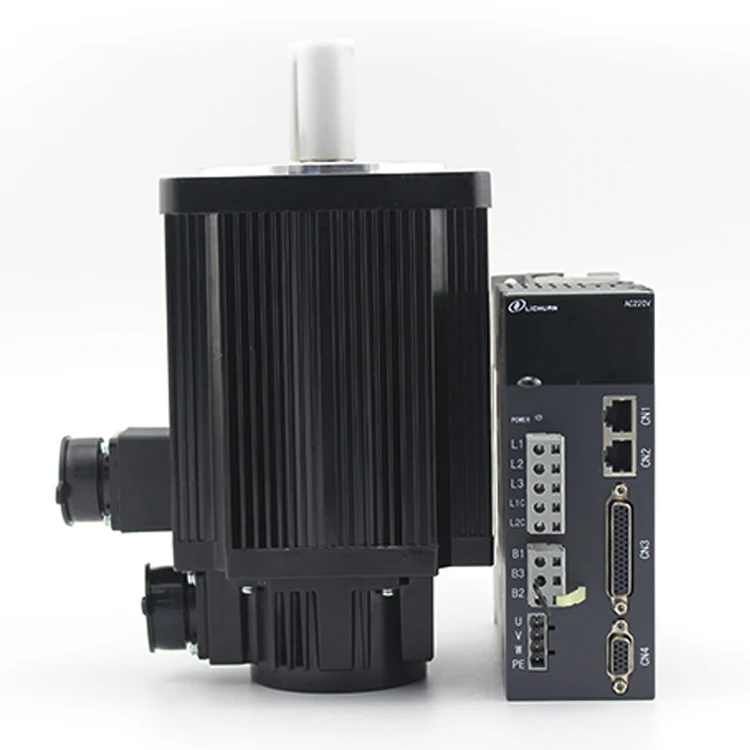 1.5kw Nema 51 130mm 130ST-M10015 220V 3 Phase 1500rpm 10N.M with 17 Bit Absoluted Encoder Ac Servo Motor Driver Kit