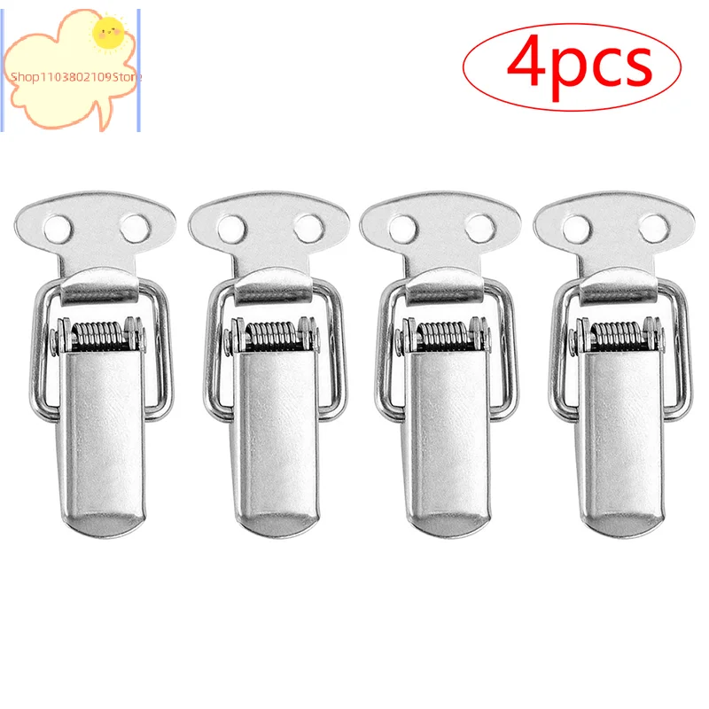 4PCS Stainless Steel Vintage Duck-mouth Buckle Mini Chest Box Gift Suitcase Case Buckles Toggle Hasp Latch For Box