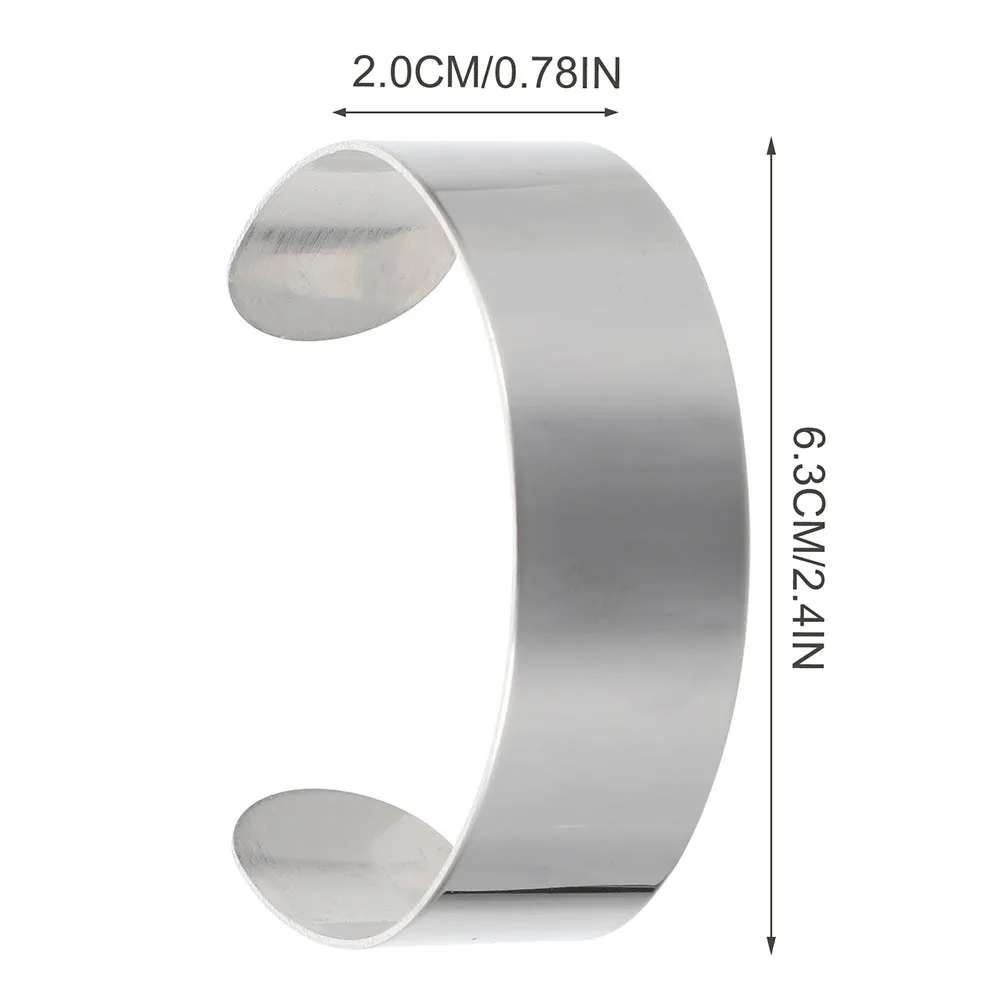 

8Pcs Bracelet Blanks Stainless Steel Blank Cuff Bangles for Jewelry Making DIY Engraving Stamping Supplies Bracelet Blanks Bulk