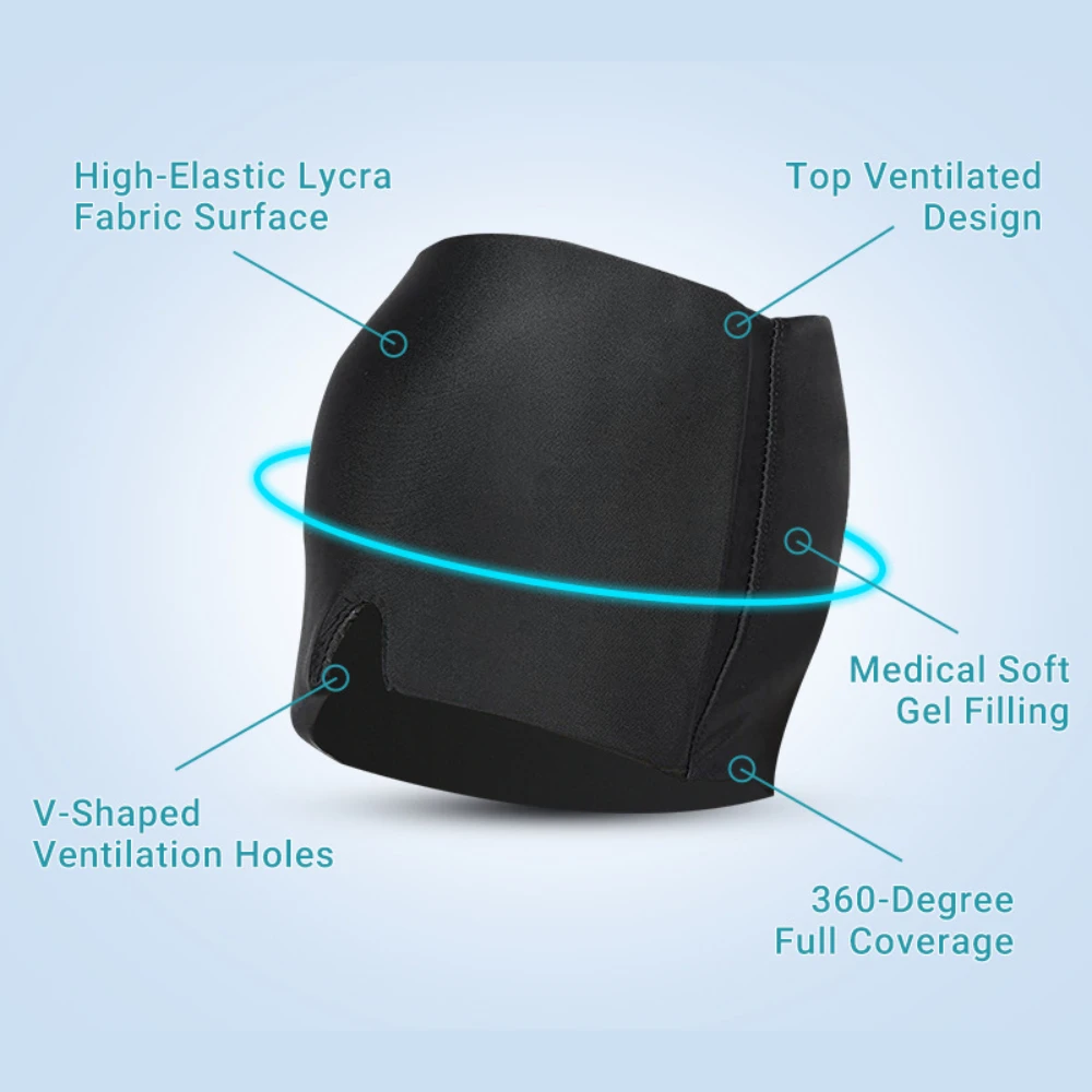 Relief Migraine Relief Cap Gel Ice Cap Single Layer Headgear Ice Pack Headgear Relief Stretchable Hot Head Wrap for Easing Pain