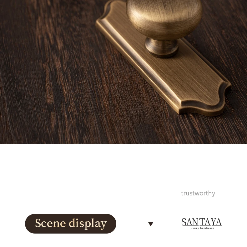 Antique brass cabinet knob with backplate product image 7