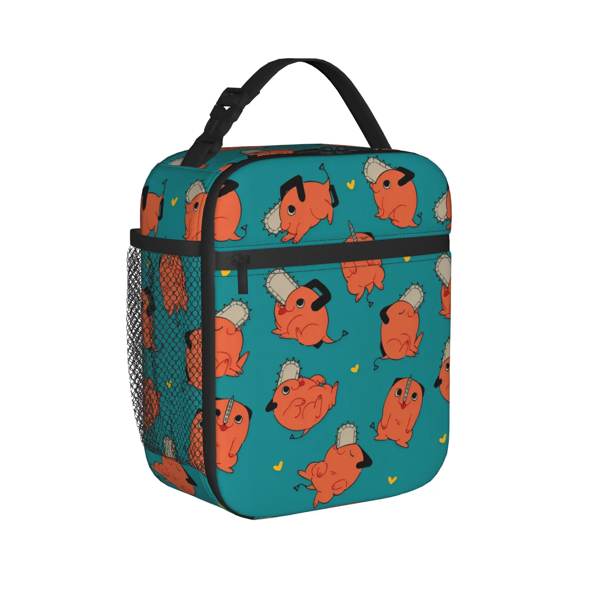 Anime C-Chainsaws Man  Insulated Lunch Bags Portable Cartoon Meal Container Thermal Bag Tote Lunch Box School  Picnic Girl Boy