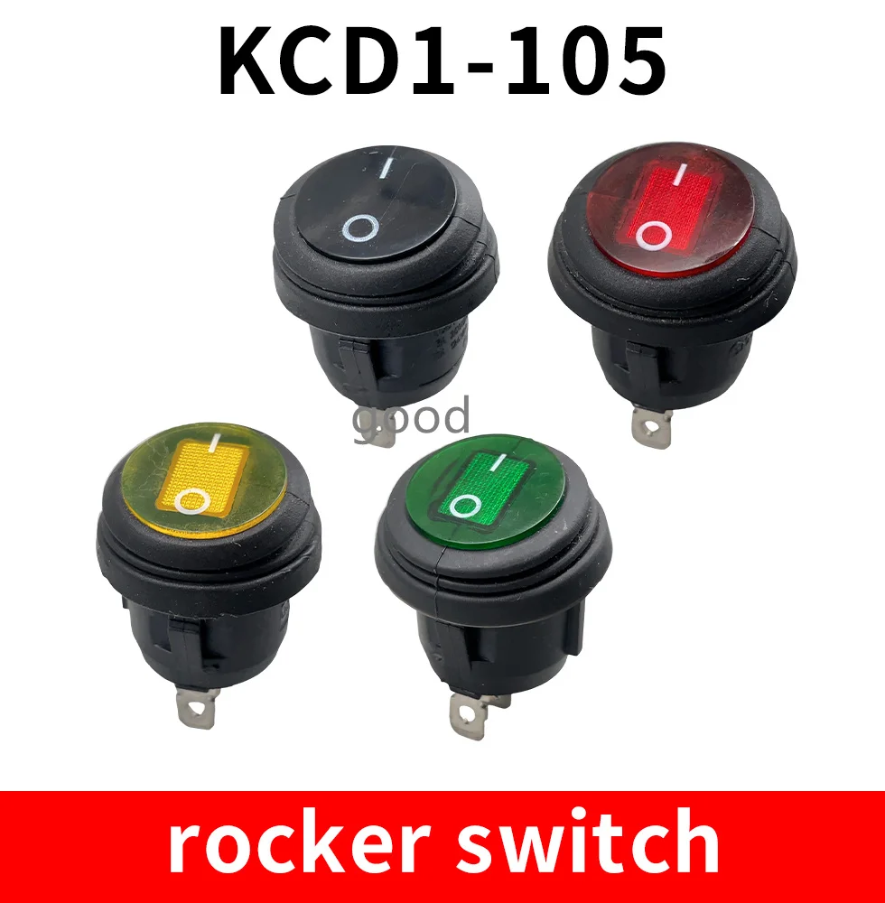 

1 шт. вкл.-выкл. KCD1-105 3Pin 12 В 220 В зеленый красный синий желтый круглый лодка автомобильный кулисный водонепроницаемый переключатель света