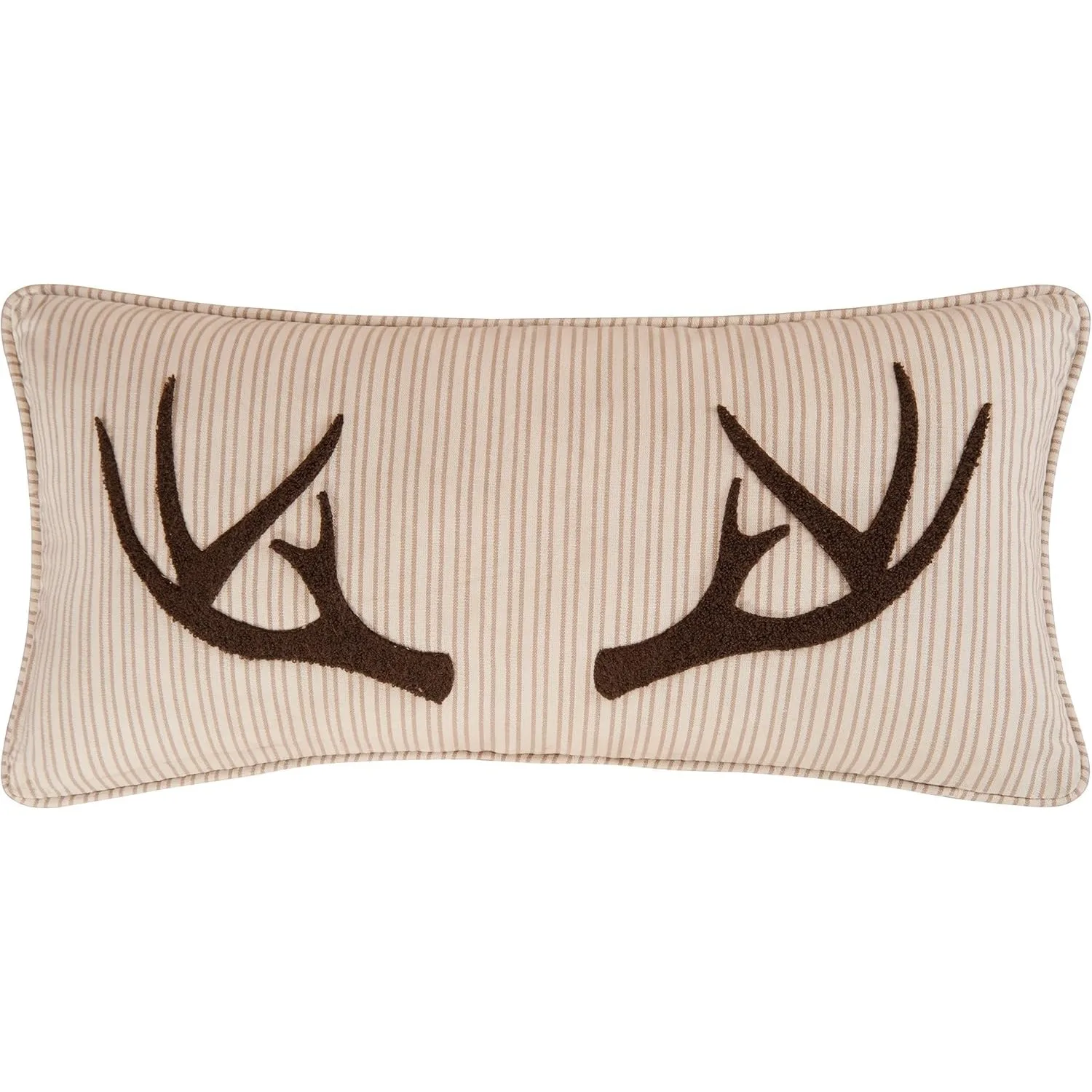 Sleepy Forest Deer Antler Lumbar Tufted Accent Throw Pillow Fall Autumn Harvest Thanksgiving Couch Chair