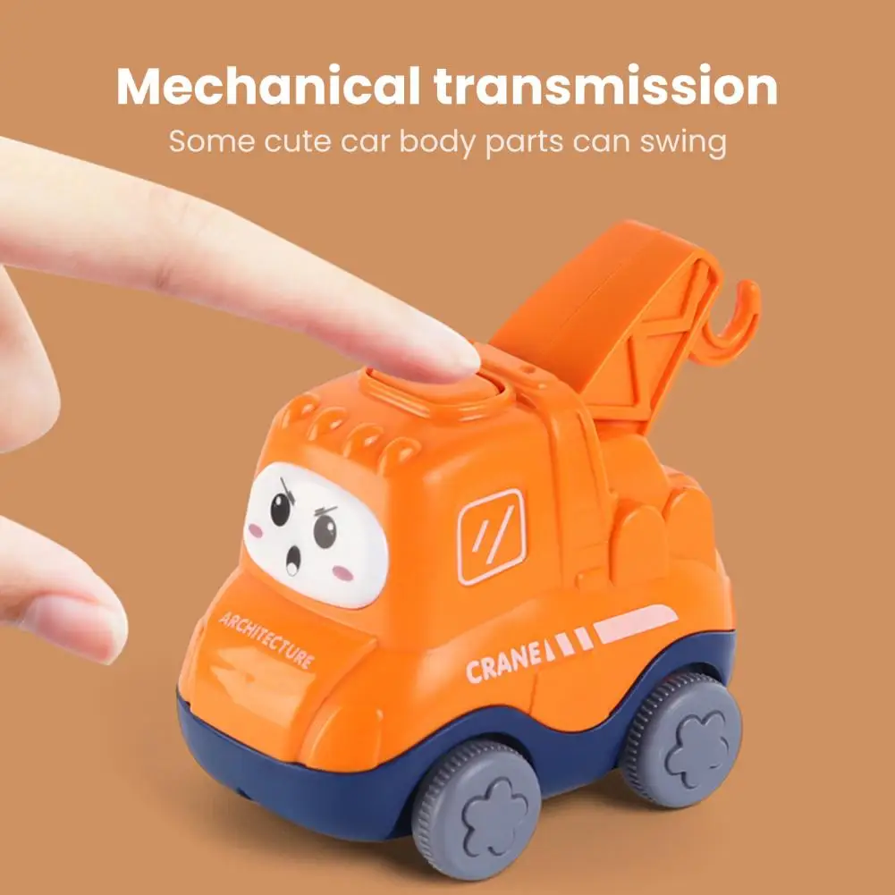 

Exquisite Inertial Truck Toy Interactive Toys Pull Back Car Cartoon Taxi Inertial Engineering Vehicles City Car Toy Ornament