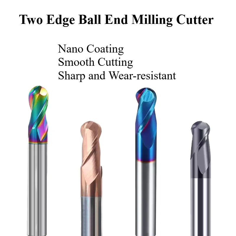 

Шаровая фреза SYS 65 градусов, сферическая концевая фреза, 2-гранная концевая фреза из сплава вольфрамовой стали R1 R2 R3 R4 R5 R6 R7 R8 R10