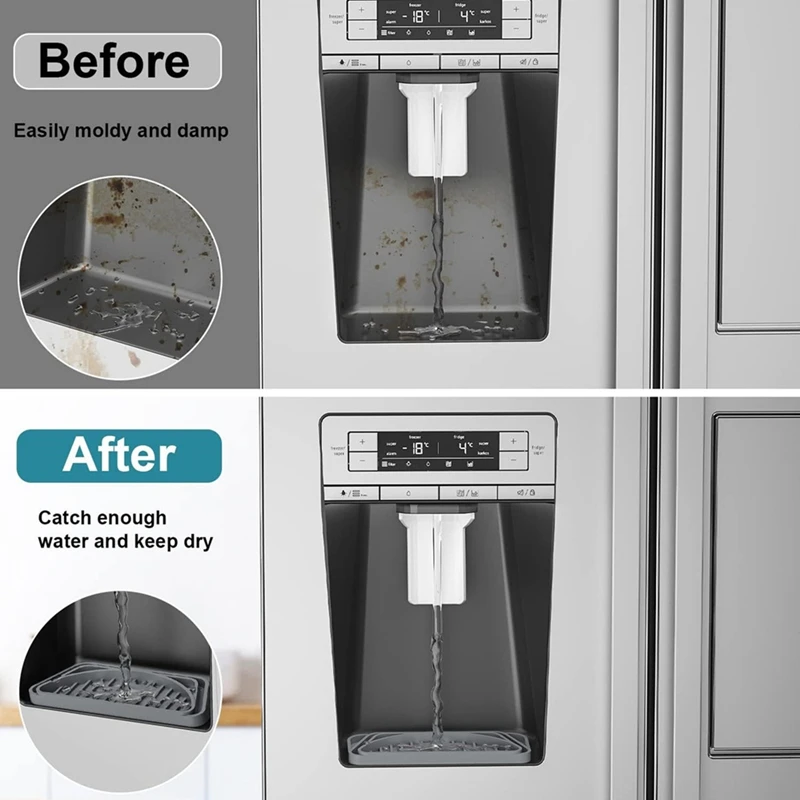 

A04R 4 шт. лоток для капель для холодильника, впитывающий лоток для капель, аксессуары для холодильника для Whirlpool/ GE/Samsung, черный