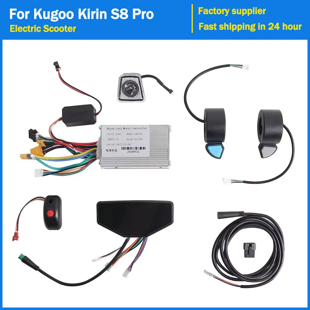 

36V 350W Brushless Controller Dashboard Headlight Throttle Full Kit for Kugoo Kirin S8 Pro Electric Scooter Replacement Parts