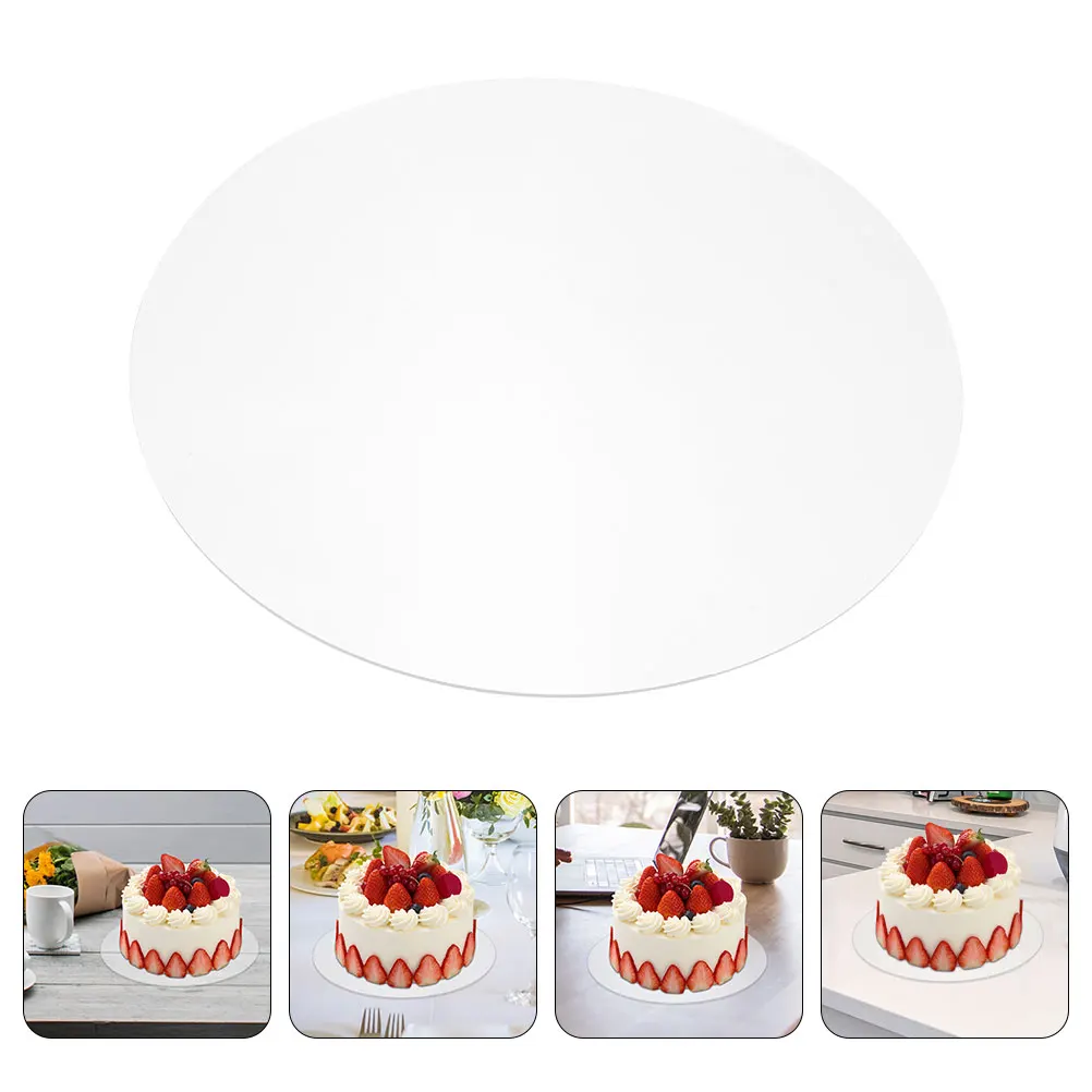 

Round Cake Display Bases 2mm Acrylic Boards Wedding Birthday Bakery Decorative Molds Reusable Drums Trays Cake Rounds Kitchen